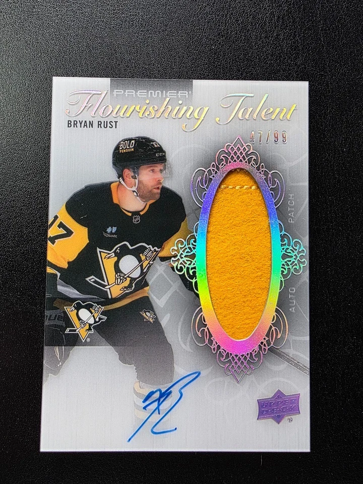 2023-24 Upper Deck Premier Flourishing Talent Bryan Rust Patch Autograph 47/99 - Image 1 of 2