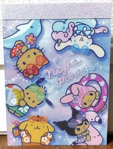 Sanrio Character Mini Memo Pad 70 Hello Kitty My Melody Kuromi Summer MADE JAPAN - Picture 1 of 2