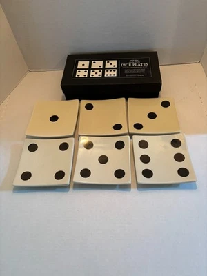Swank Serve Lucky Lucky DICE Platos Juego de 6 Caja Original Restauración Hardware Foto 1 de 4