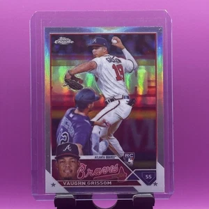2023 Topps Chrome Vaughn Grissom #48 Rookie Refractor SP Atlanta Braves RC - Bild 1 von 2