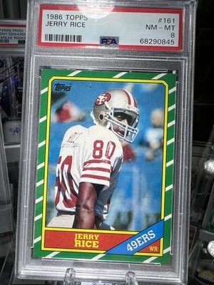 Topps Jerry Rice 1986 novato PSA 8 Foto 1 de 2