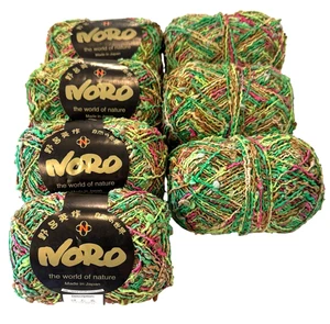 Noro Hotaru Slub Yarn 7 Skeins Available Lime 13 B Cotton Poly 50 G 85 Meters - Picture 1 of 4