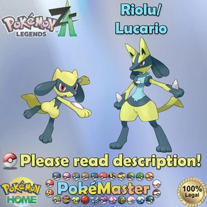 💚Shiny Non-shiny Alpha Riolu Lucario 6IV💚Pokémon Legends: Z-A (💯Legal) - Imagen 1 de 1
