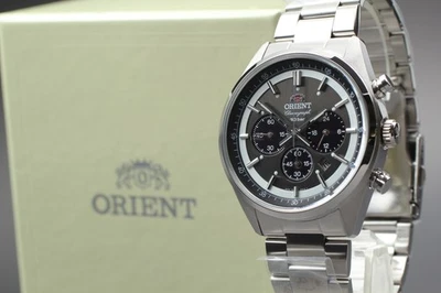 [Top MINT Box] Orologio da uomo ORIENT TX00-C0-B Cronografo Nero Soiar dal... - Immagine 1 di 4
