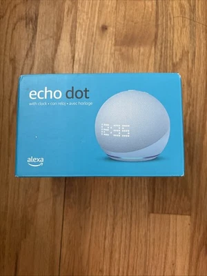 Amazon Echo Dot with Clock 5th Gen. Smart Speaker - Cloud Blue - Image 1 of 4
