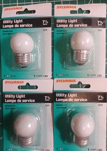 Paquete de 4 bombillas utilitarias Sylvania Night Light 120 V 7,5 vatios incandescentes 30 lúmenes  - Imagen 1 de 4