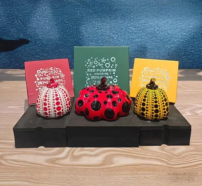 3 peças/conjunto Yayoi Kusama Naoshima Island objeto limitado abóbora rara Japão - Imagem 1 de 4