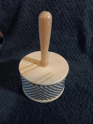 Cabana 4 3/8" Round x 7" Tall. Percussion Instrument Hand Shaker - Image 1 of 4