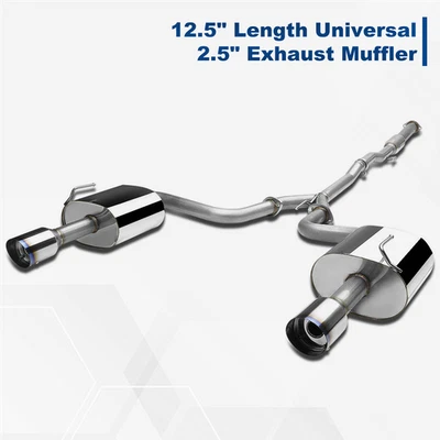 SISTEMA DE ESCAPE CATBACK SILENCIADOR PUNTA QUEMADA DUAL 4" PARA 09-15 NISSAN MAXIMA V6 A35 Foto 1 de 4