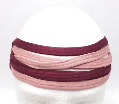 Faixa de cabeça Nike com tiras beterraba profunda/rosa ferrugem unissex adulto - Imagem 1 de 4