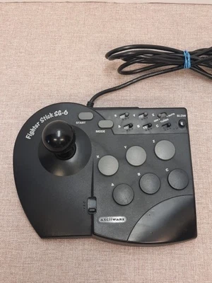 Asciiware Fighter Stick SG-6 Joystick Controller Sega Genesis 6-Button  - Image 1 of 4