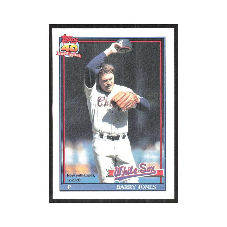 1991 O-Pee-Chee Barry Jones White Sox #33 - Image 1 of 3