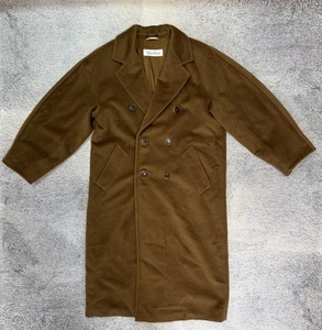 Abrigo Max Mara Mujer Marrón Lana Cachemira Largo Doble Pecho Italia USA6 GB8 EU36 - Imagen 1 de 21