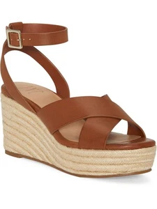 INC Womens Brown 1-1/2" Platform Lemona Round Toe Wedge Espadrille Shoes 8.5 M - Picture 1 of 11