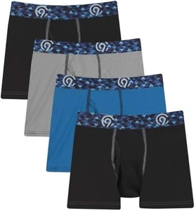 C9 Champion Boys' Lightweight Performance Embossed Boxer Briefs 4Pack Size Large - Picture 1 of 2