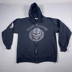 Sudadera con Capucha Iron Maiden Para Hombre Mediana Cremallera Completa Heavy Metal The Book of Souls Tour - Imagen 1 de 10