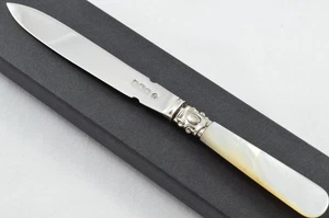 London Solid Silver Bladed Mother of Pearl Handled Letter Opener 1901 - Picture 1 of 6