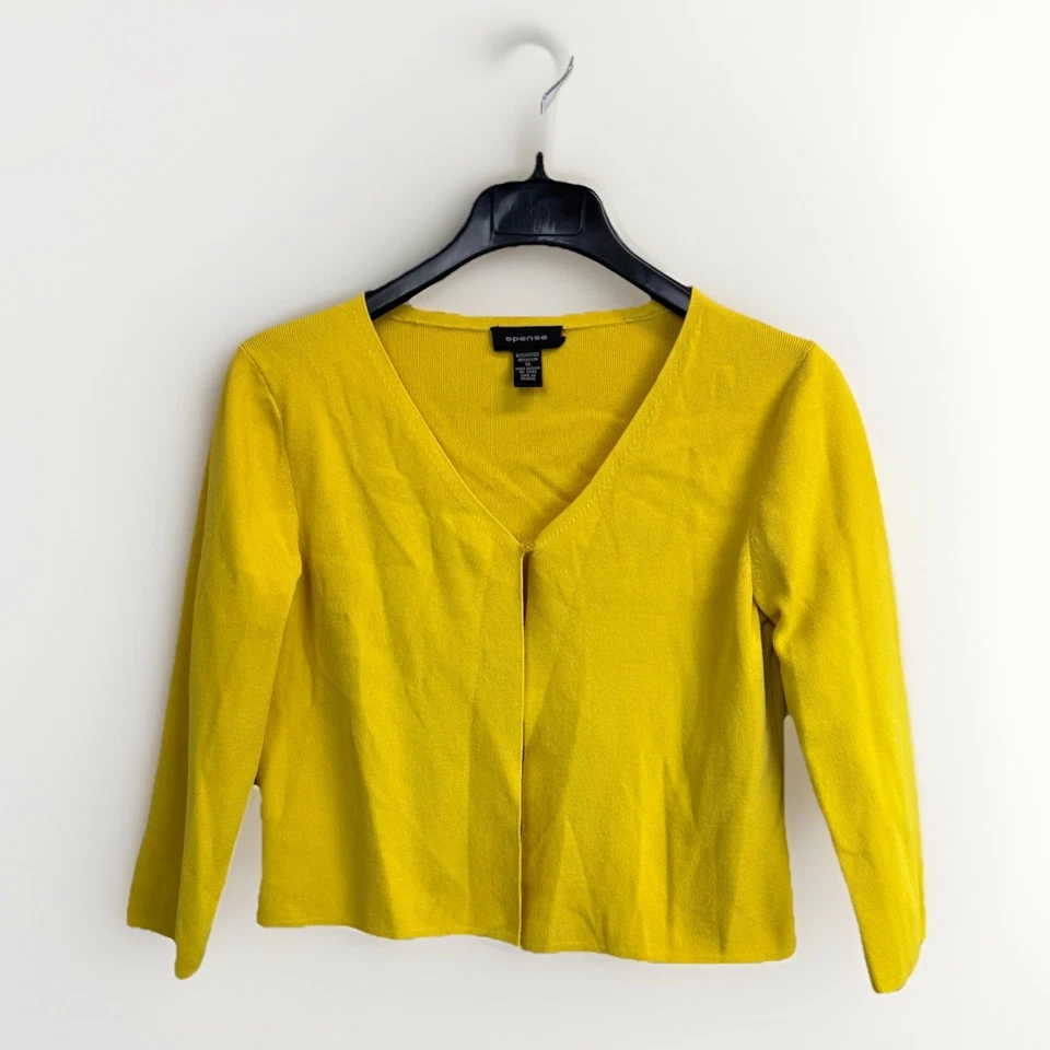 SPENSE Shrug Bolero Women’s Size 10 Short Sleeve Mustard Yellow Cardigan - Image 1 of 4