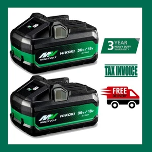 2 x Genuine HiKOKI BSL36A18X 18V 5.0Ah / 36V 2.5.Ah Li-ion MultiVolt Battery - Picture 1 of 2