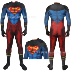 Superman Body Superhéroe Músculo Mono Disfraz Disfraz Adulto Niños Halloween - Imagen 1 de 10