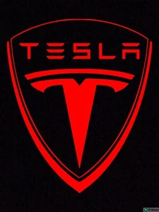 TESLA MOTOR Height 6” Decal STICKER RED - Bild 1 von 2