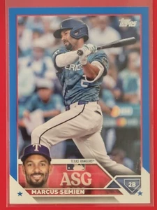 Marcus Semien 2023 Topps Update All Star BLUE BORDER Parallel SP #ASG-12 Rangers - Picture 1 of 2