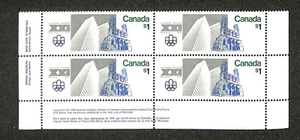 CANADA - 687 - Olympic Sites - Lower Left Plate Block - Mint Never Hinged - Picture 1 of 1