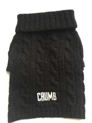 Mark and Graham Knit Dog Sweater Black Cable CRUMB mono XS NWOT READ inv18 - Image 1 of 4