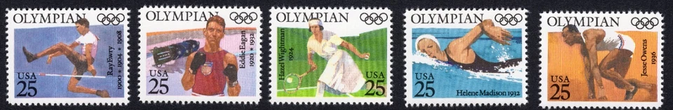 Scott #2496-2500a Olympian Set of 5 Stamps - MNH - Image 1 of 1