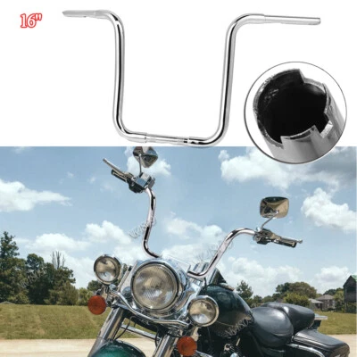 Manillar 16" Ape Hanger 1 1/4" apto para Harley Softail FLST FXST nuevo Foto 1 de 4