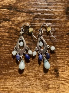 J. Jill Blue Gemstone Chandelier Earrings - Picture 1 of 1