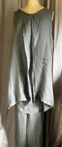 XD ZENIA DESIGN LINEN TOP AND APRON TROUSERS NWT SIZE M / 40 LAGENLOOK BOHO - Picture 1 of 8