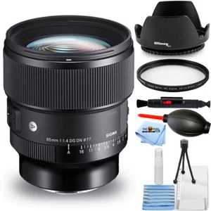 Sigma 85mm f/1.4 DG DN Art Lens for Sony E 322965 - 7PC Accessory Bundle - Picture 1 of 6