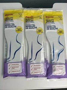 Premier Woman’s Comfort Plus Cushion Insoles One Size Fits All 3 Packs - Picture 1 of 2