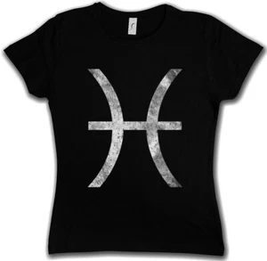 ZODIAC SIGN PISCES DAMEN T-SHIRT  Star Sign Astrology Horoscope - Picture 1 of 1