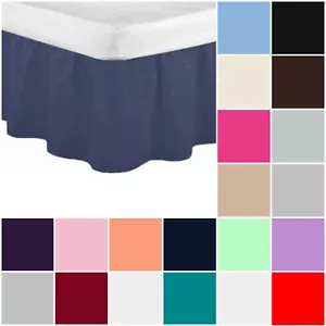 Perkal Rüschen Polycotton Plattform Basis Volant Blatt tiefe Rüschen alle Größen - Bild 1 von 18