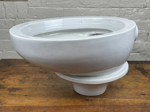 C.1900 Keystone Pottery TOILET ~ Vitreous China, Water Closet, No Cracks/Chips Cover