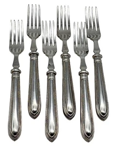 6 ~ antike DIXON Silber Teller Mittagessen Gabeln KEINE MONOGRAMME - Bild 1 von 3