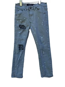 Trestle S Supply Kids Boys Denim Jeans Gray Size 7 Classic Pockets Graffiti - Picture 1 of 9