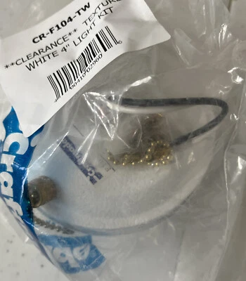 CRAFTMADE 4” Textured White Fan Light Kit #CR-F104-TW - Image 1 of 3