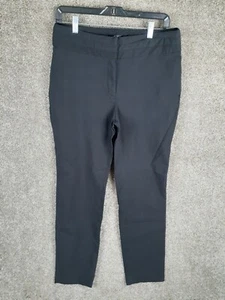 Rafaella Rayon Blend Ankle Pants Womens 10 Black Mid Rise Slim Stretch Casual - Picture 1 of 11
