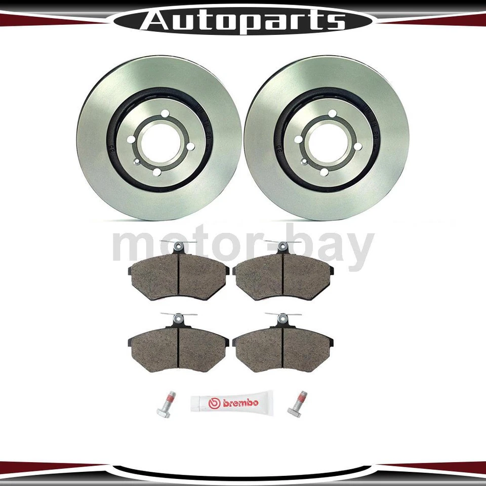 Pastilhas de freio dianteiro e rotores Brembo para Volkswagen Corrado 1990 1991 1992 - Imagem 1 de 4