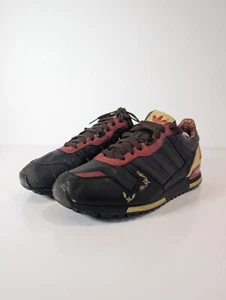 Adidas ZX 700 Entrenadores Cuero Zapatos De Colección Para Hombre Talla UK 8.5 Negro Rojo Dorado - Imagen 1 de 11