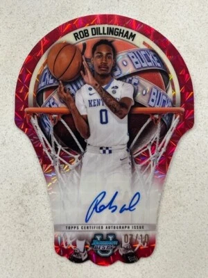 ROB DILLINGHAM 2023-24 Bowman Best University On Card Buckets Red AUTO # 7/10 - Image 1 of 2