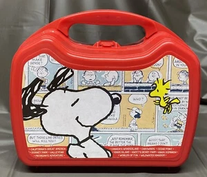 Snoopy And Woodstock Peanuts Lunchbox Cedar Fair Amusement Parks - Picture 1 of 13