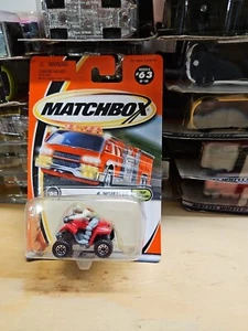 2000 Matchbox #63 Great Outdoors Series 13 4-WHEELER Red Gray-Rider w/Chrome 8Sp - Picture 1 of 2