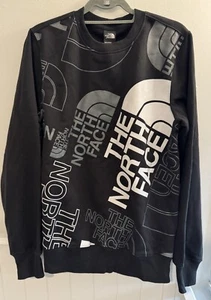 The North Face Mens GI Crew Sweatshirt Logo Print Sz Small Black Pullover  New - Picture 1 of 3