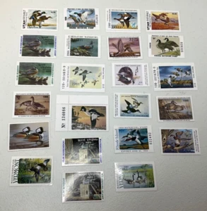 U.S. State Waterfowl Hunting Duck Stamps 1988-90 Mint Unused Lot Of 23 Different - Picture 1 of 8