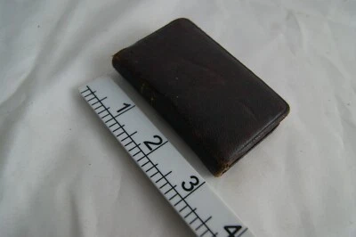 c1850 Miniature Leather Book Petit Paroissien romain Limoges Religious French - Image 1 of 4