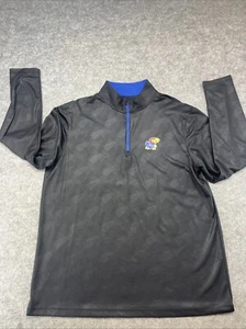 Kansas Jayhawks Pullover Mens XL Extra Large Black Long Sleeve 1/4 Zip * - Picture 1 of 12